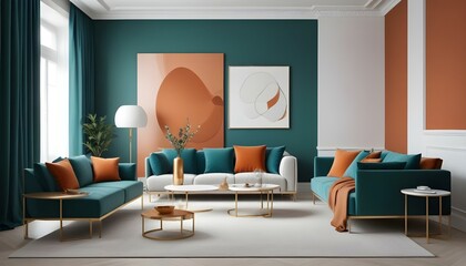 Photo interior modern design room 3d illustration