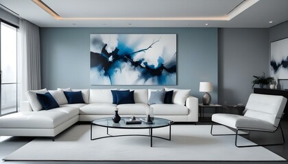 Photo interior modern design room 3d illustration