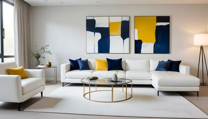Photo interior modern design room 3d illustration