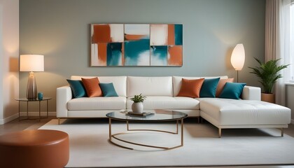 Photo interior modern design room 3d illustration