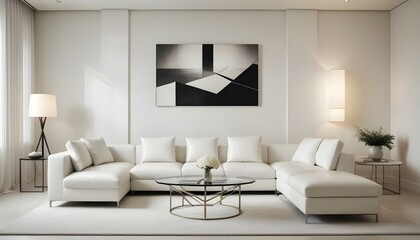 Photo interior modern design room 3d illustration