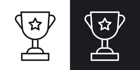 Trophy icon in black and white stroke