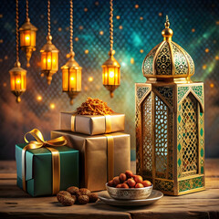 ramadan composition with presents