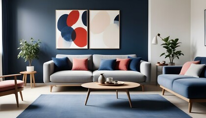 Photo interior modern design room 3d illustration