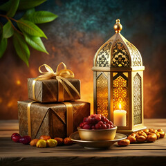 ramadan composition with presents