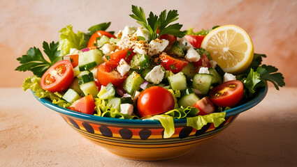 Title: A Vibrant and Fresh Turkish Shepherd Salad

