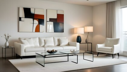 Photo interior modern design room 3d illustration