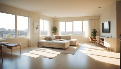 Obraz premium Photo interior modern design room 3d illustration