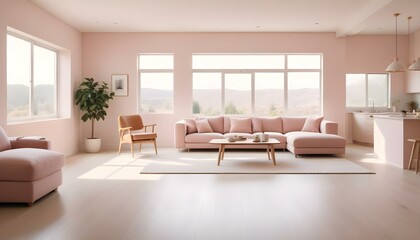 Fototapeta premium Photo interior modern design room 3d illustration