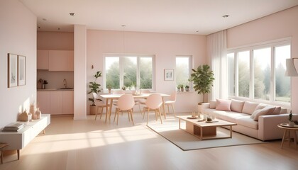 Photo interior modern design room 3d illustration