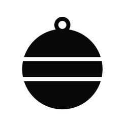 Christmas bauble Black Flat Icon