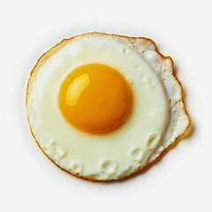 fried egg on a white background