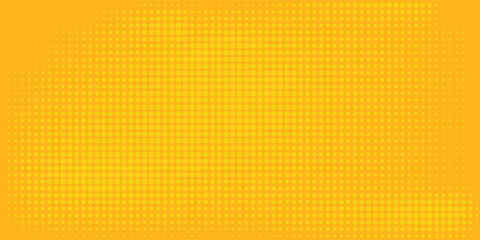 Dots halftone yellow orange color pattern gradient texture with technology digital background.