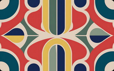 Colorful geometric pattern for seamless wallpaper or backdrop