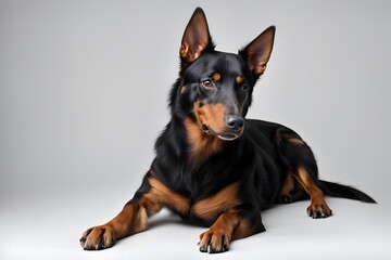 Australian kelpie dog animal on white background, AI Generated