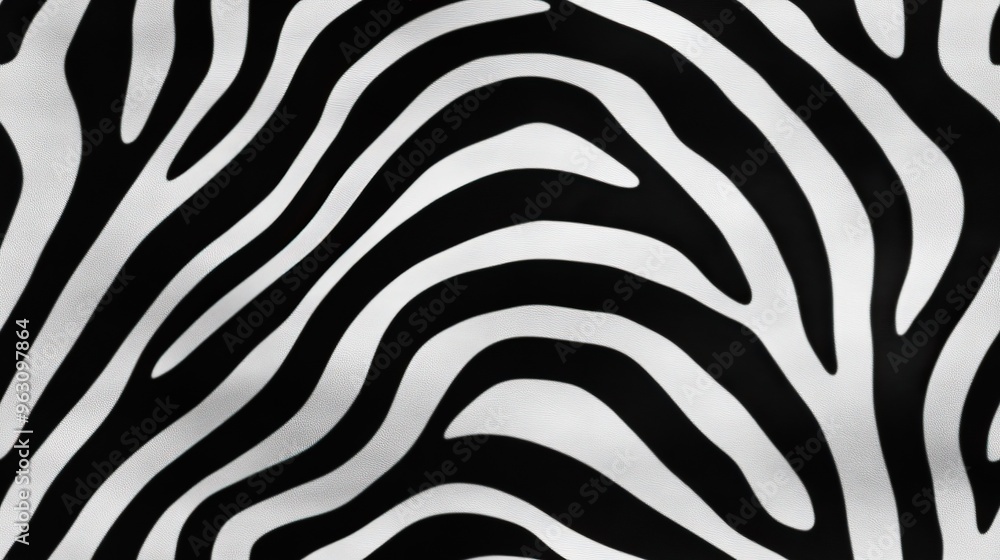 Poster a sharp focus on the zebra fur reveals its striking black and white stripes, highlighting the intric