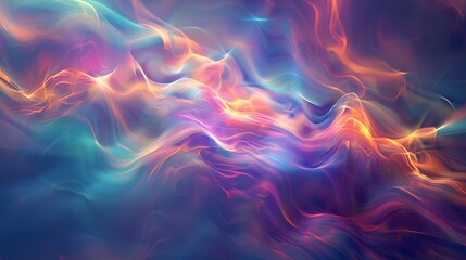 Unique abstract background with dynamic shapes, bright colors, and ethereal light, creating a fascinating and captivating effect