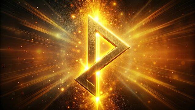 The Sowilo rune shines bright with triumphant energy, bathing the space in a warm, golden light, symbolizing success