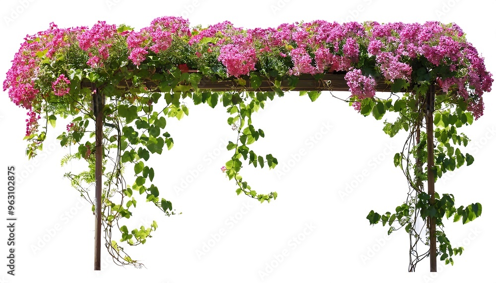 Poster full depth of field in clipping path for indoor flowering vines- - flowering vines isolated