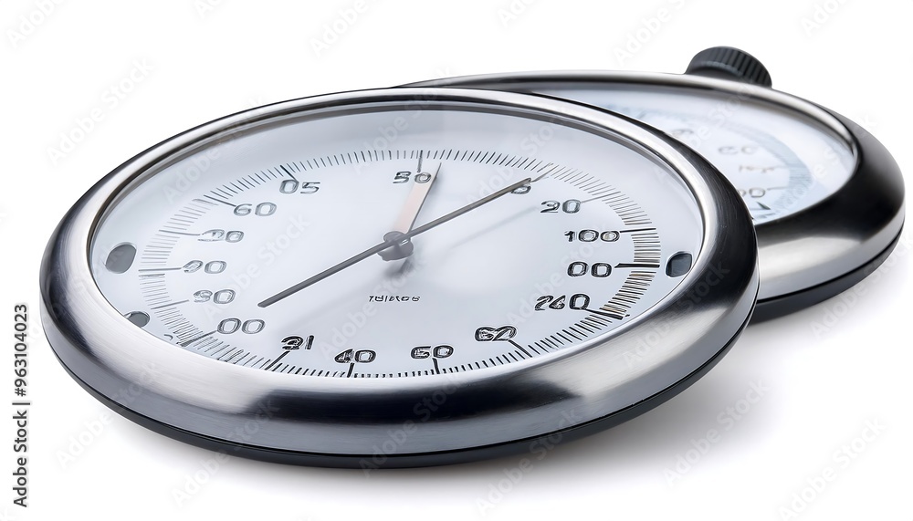 Poster full depth of field in clipping path for kitchen timers - timers isolated with detailed focu