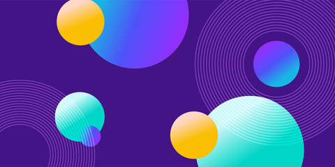 Modern colorful template banner background with geometric element and gradient orange color