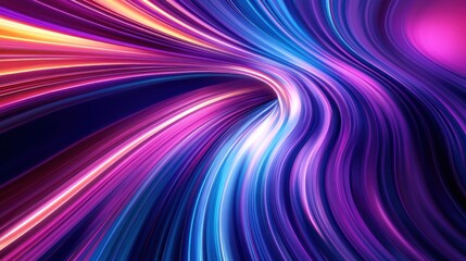 Abstract Colorful Swirling Lines