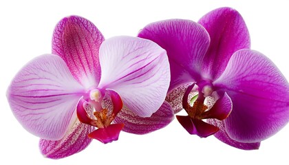 Fototapeta premium Full Depth of Field in Clipping Path for Orchids - Elegant orchids cut out with sharp focus.