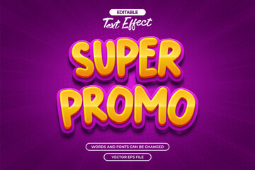 Super promo editable text effect