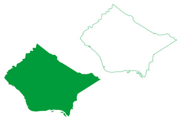 Belo Monte municipality (Alagoas state, Municipalities of Brazil, Federative Republic of Brazil) map vector illustration, scribble sketch Belo Monte map