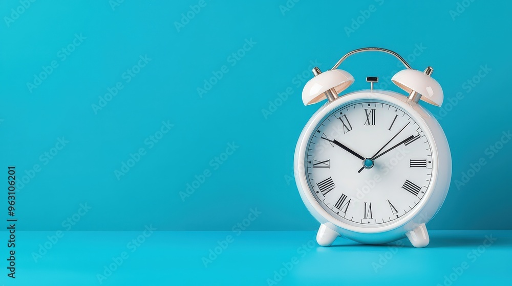 Poster artwork showing a piggy bank in the shape of a clock