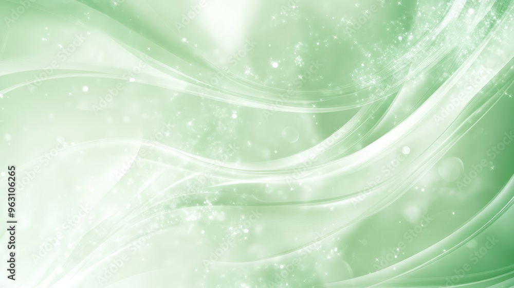Poster abstract shiny soft green vector background with flowing gradients and subtle light reflections, cre