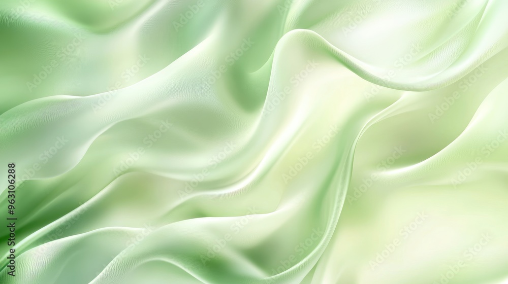 Poster abstract shiny soft green vector background with flowing gradients and subtle light reflections, cre
