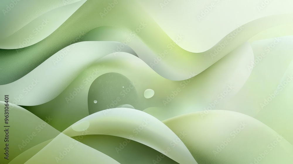 Poster abstract soft green vector background with shiny elements and smooth gradients, perfect for nature-i