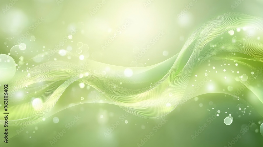 Poster abstract soft green vector background with shiny elements and smooth gradients, perfect for nature-i