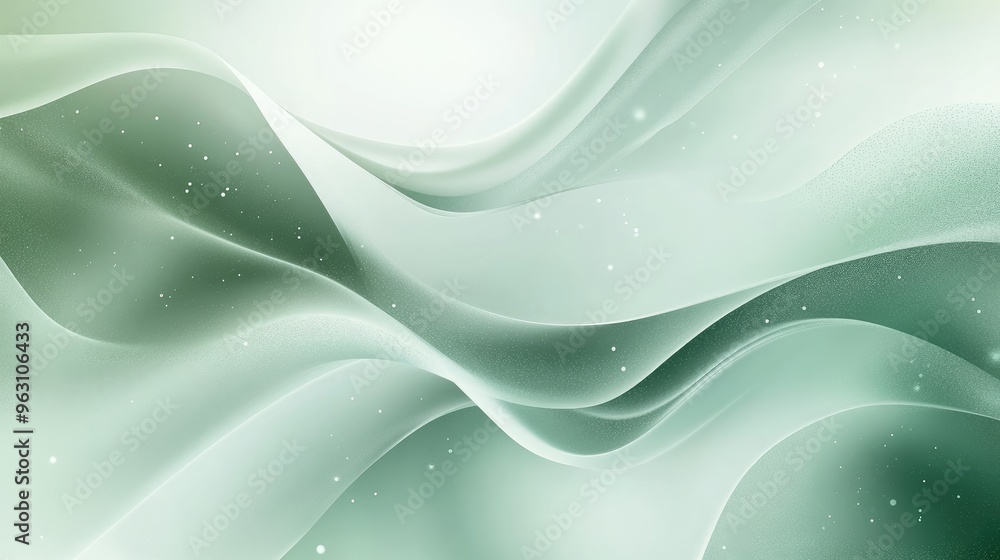 Poster abstract soft green vector background with shiny elements and smooth gradients, perfect for nature-i