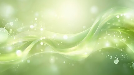 Obraz premium Abstract soft green vector background with shiny elements and smooth gradients, perfect for nature-inspired or minimalist designs