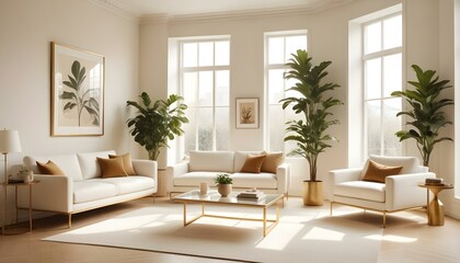 Fototapeta premium Photo interior modern design room 3d illustration