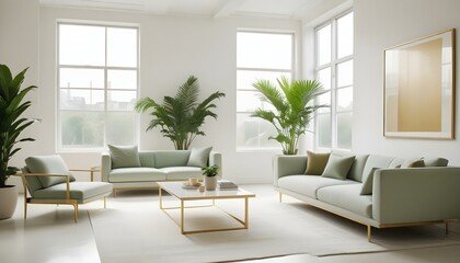 Fototapeta premium Photo interior modern design room 3d illustration