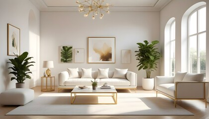 Fototapeta premium Photo interior modern design room 3d illustration