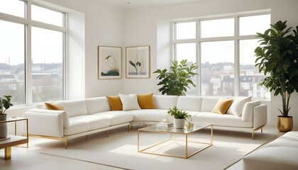 Fototapeta premium Photo interior modern design room 3d illustration