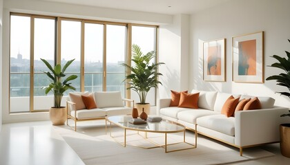 Photo interior modern design room 3d illustration