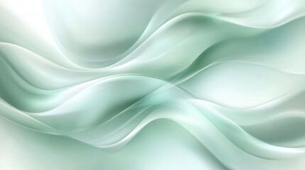 Fototapeta premium Elegant shiny soft green abstract vector background with smooth curves and subtle reflections, creating a modern and calming look
