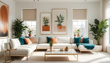 Fototapeta premium Photo interior modern design room 3d illustration