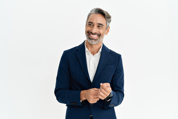 Happy middle aged business man leader, smiling stylish mature professional executive, confident...