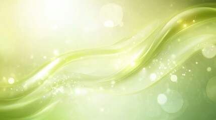Fototapeta premium Elegant soft green abstract background with shiny vector elements and smooth curves, creating a clean, calming design