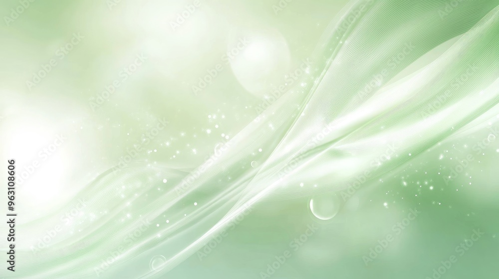 Poster elegant soft green abstract vector background with a shiny finish, smooth gradients, and subtle ligh