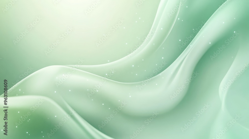 Poster elegant soft green abstract vector background with a shiny finish, smooth gradients, and subtle ligh