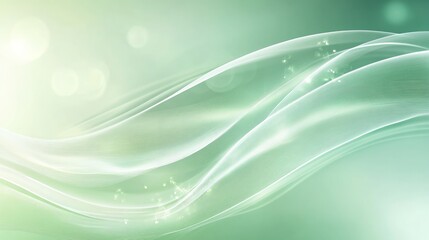 Obraz premium Elegant soft green abstract vector background with a shiny finish, smooth gradients, and subtle light effects for a calming aesthetic