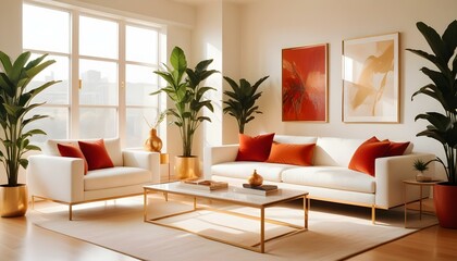Photo interior modern design room 3d illustration
