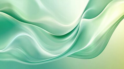 Obraz premium Shiny soft green abstract vector background with flowing gradients and subtle reflections, perfect for nature-inspired or calming visuals